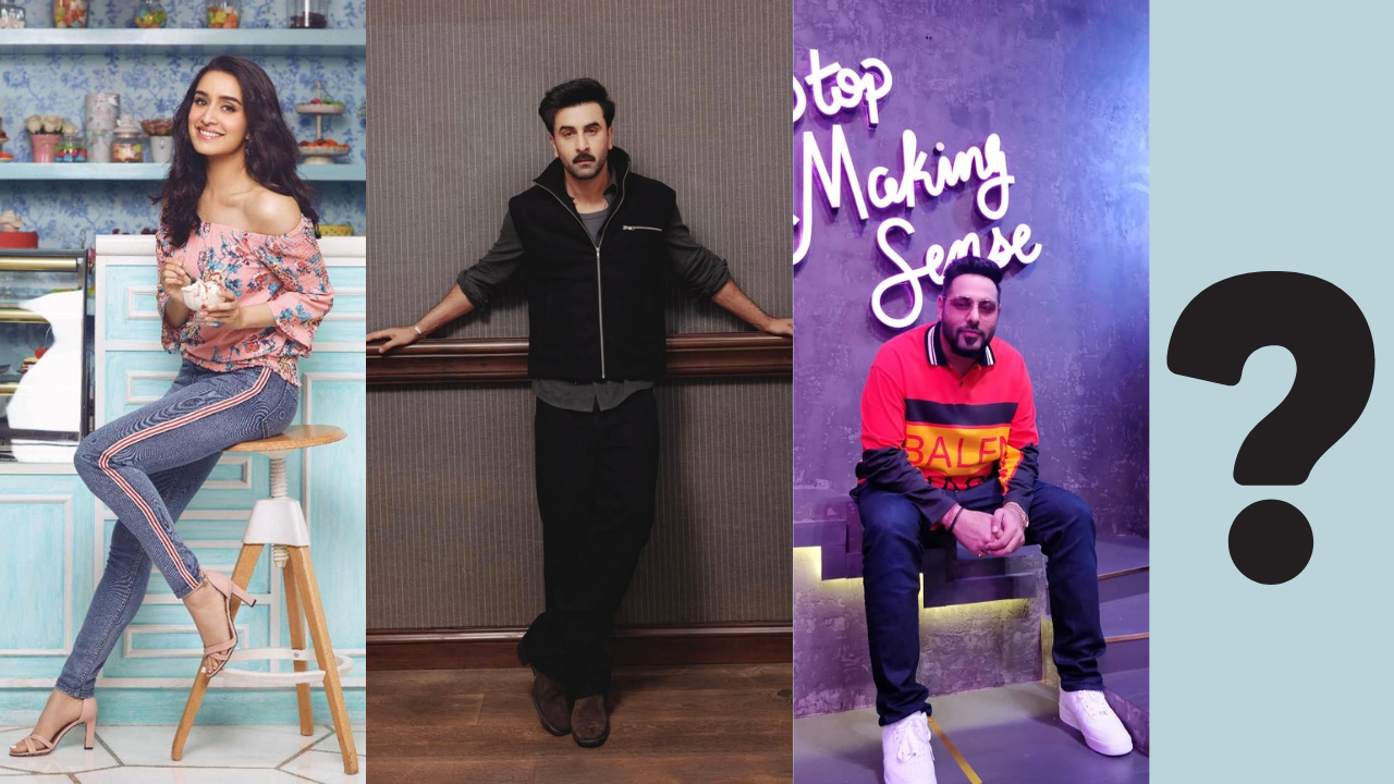 Collage featuring Bollywood actors Shraddha Kapoor and Ranbir Kapoor alongside rapper Badshah, highlighting celebrity investors in Indian startups in 2025.